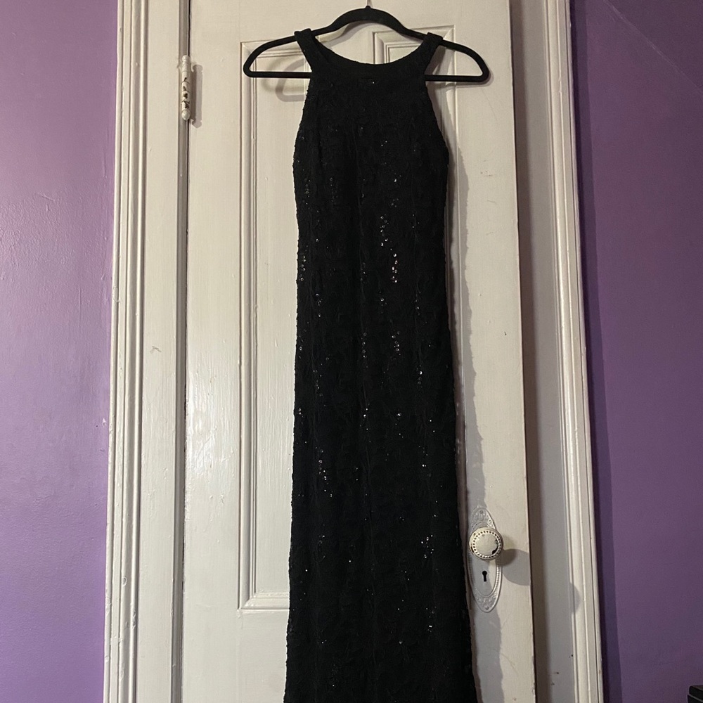 R & M Richards Black Lace Dress